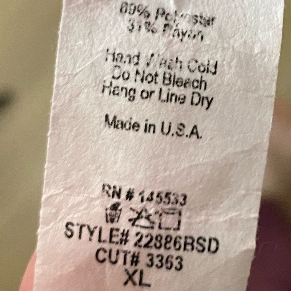 W5 Knit Top Size XL Coral Orange White Stripe Beachy Boho Tie Front - Picture 6 of 7